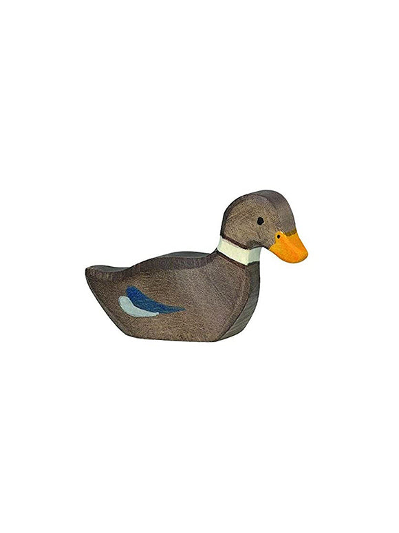 Pato de madera nadando